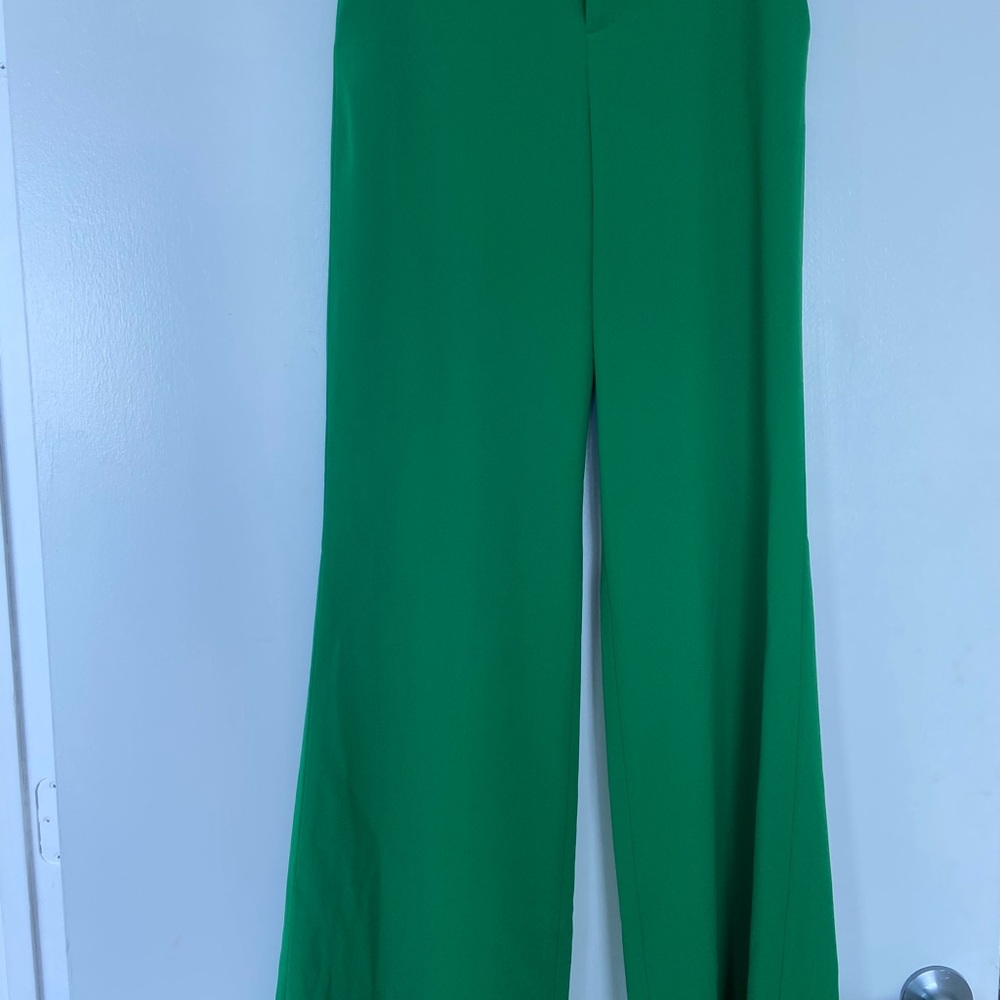 Alice and Olivia Green pants , wide leg size 2